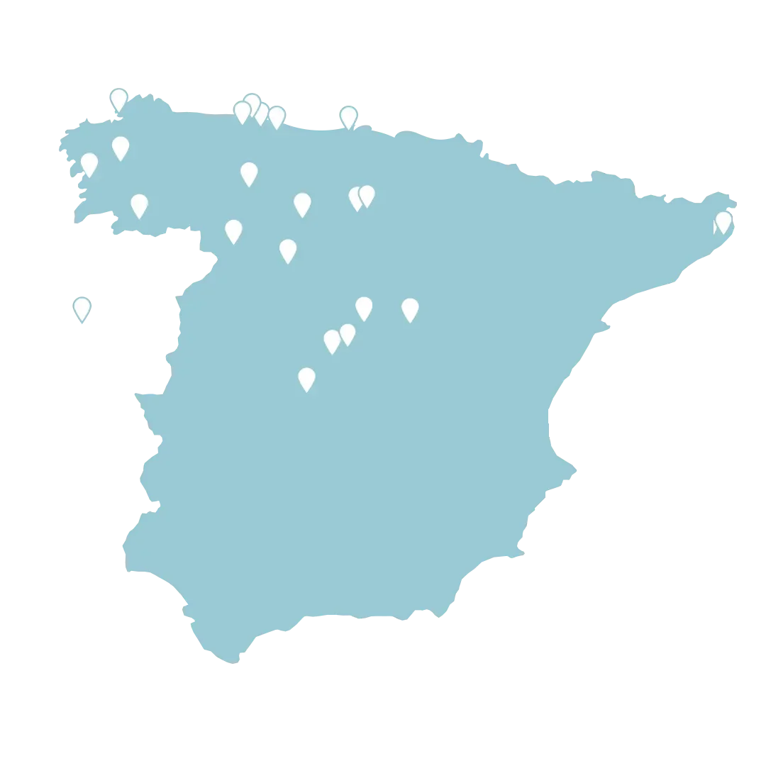 Mapa de instalaciones de máquinas de Pilates realizadas por Living by Pilates en España y Portugal
